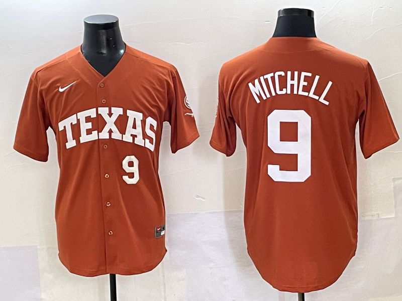 Men 2025 Texas Longhorns #9 Mitchell Brown Joint Name Nike NCAA Jersey style 10